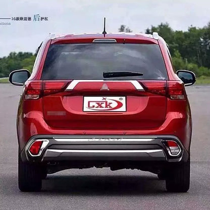 Front and Rear Bumper Extensions (2 pcs, 2015-2018) for Mitsubishi Outlander 2012-2021 - image 3