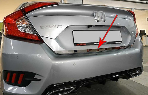 The edge of the trunk (stainless) for Honda Civic Sedan X 2016-2021 - image 1