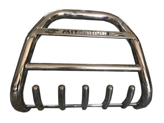 The QT011 bumper guard (stainless) for Mitsubishi Pajero Wagon IV - Reelken Auto