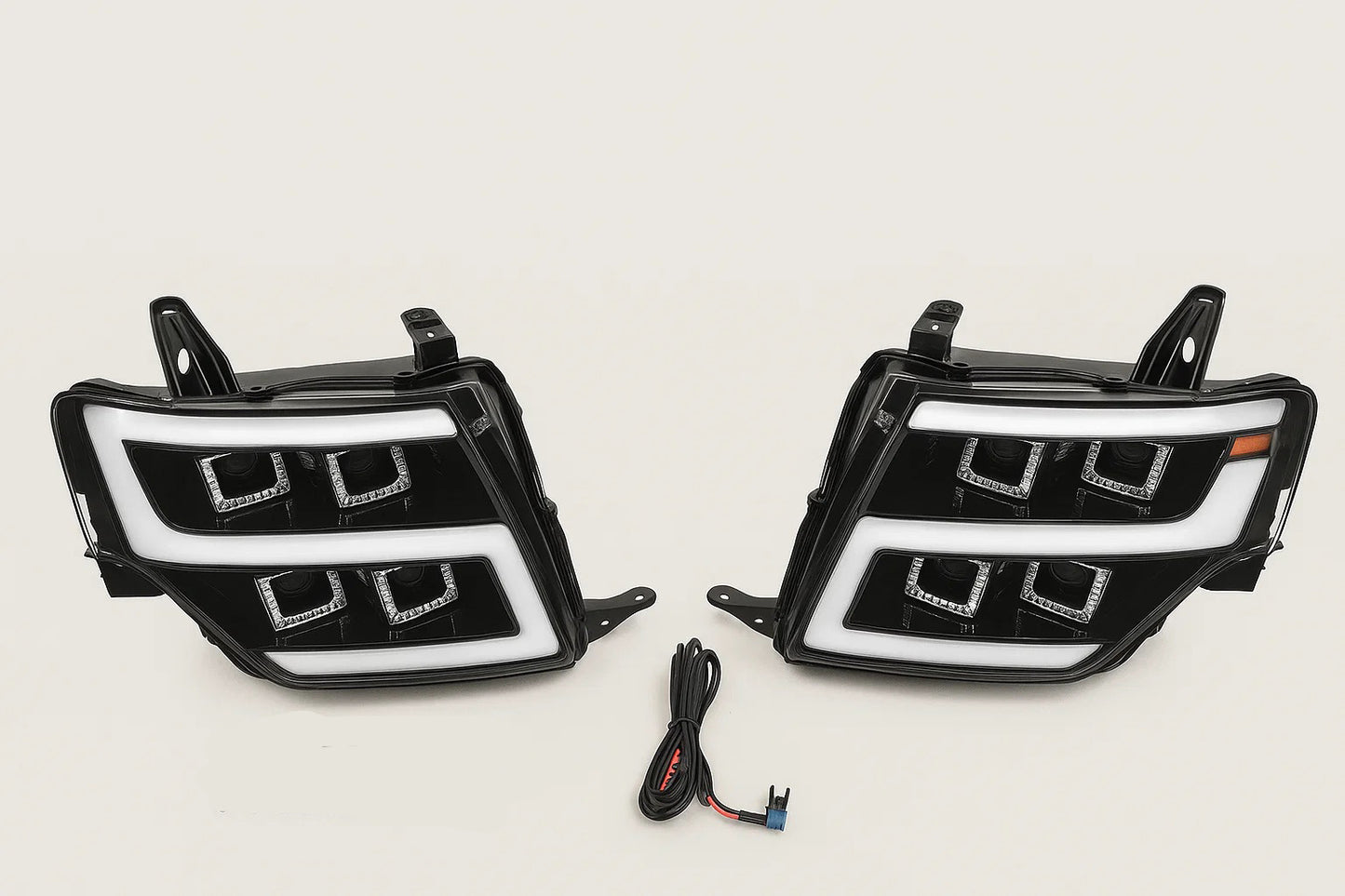 LED headlights (2 pcs) for Mitsubishi Pajero Wagon IV - image 2
