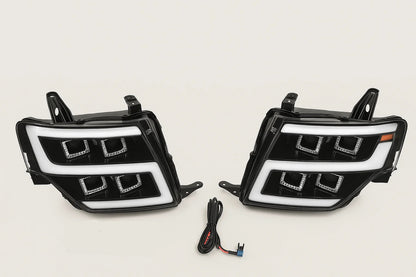 LED headlights (2 pcs) for Mitsubishi Pajero Wagon IV - image 2