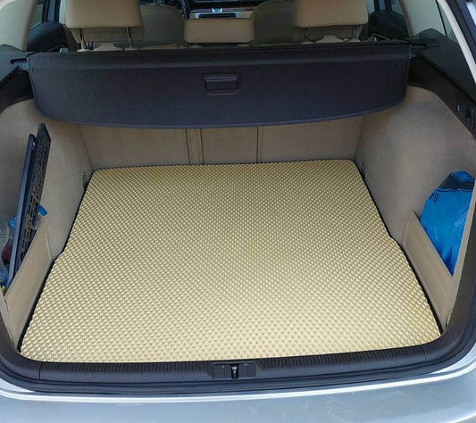 Trunk mat (EVA, beige) SW for Volkswagen Passat B7 2012-2015 - Reelken Auto