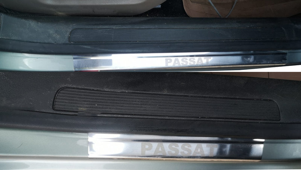 Door Sill Protectors Carmos V2 (4 pcs, Stainless Steel) for Volkswagen Passat B7 2012-2015 - image 3