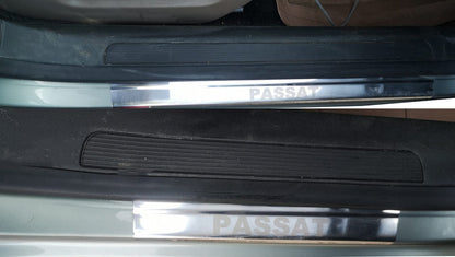 Carmos V2 Stainless Steel Door Sill Protectors (4 pcs) for Volkswagen Passat B8 2015-2023 - image 1