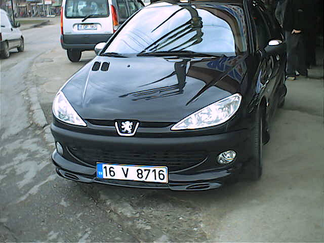 Front lower lip spoiler (primed) for Peugeot 206 1998-2024 - image 2