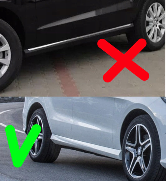 Front OEM Mud Flaps for ML/GLE W166 without Side Steps (AMG Sills) for Mercedes GLE/ML сlass W166 2011-2018 - image 2