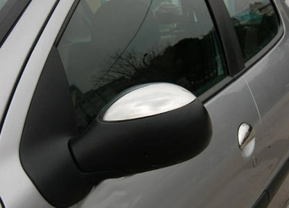 Mirror Covers (2 pcs, Stainless Steel) for Peugeot 1007 2005-2009 - image 1