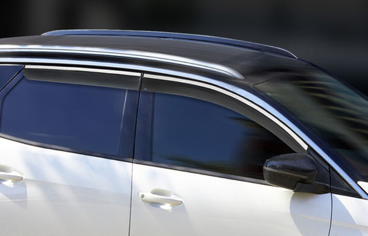 Window Deflectors with Chrome Trim (4 pcs, Sunplex Chrome) for Peugeot 3008 2016-2023 - image 2