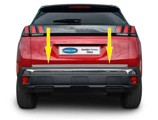 The edge of the trunk (stainless) for Peugeot 3008 2016-2023 - image 1