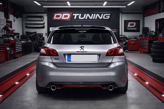 Rear Diffuser DPT (HB, Gloss Black) for Peugeot 308 2014-2021 - image 1