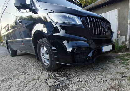 Front bumper with grille V2 (AMG) for Mercedes Sprinter W907/W910 2018↗ - Reelken Auto