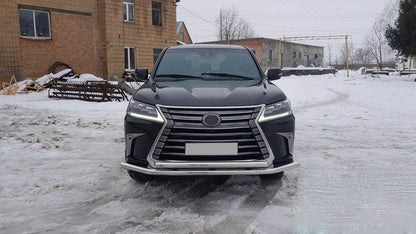 Front protection ST014 (2015+ stainless) for Lexus LX570/450d - Reelken Auto