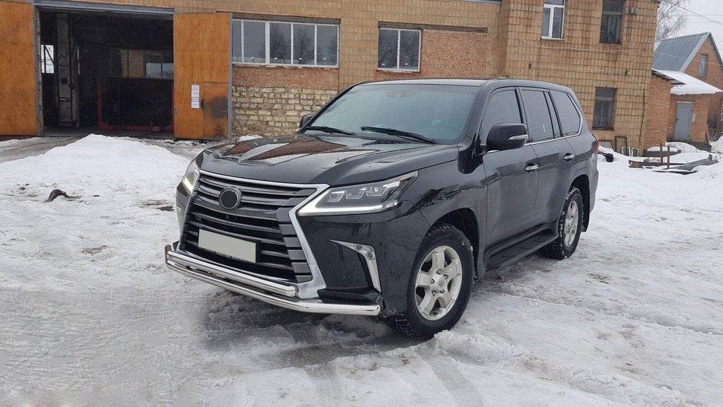 Front protection ST014 (2015+ stainless) for Lexus LX570/450d - Reelken Auto