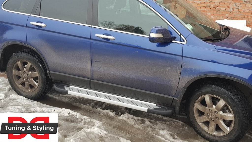 Side sills Allmond Grey (2 EA., alum.) for Honda CRV 2007-2011 - Reelken Auto