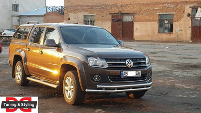 Front protection ST018-2 (stainless) for Volkswagen Amarok 2010-2022 - Reelken Auto