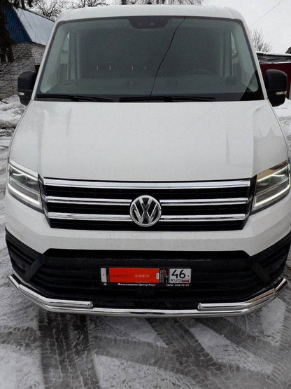 Front protection ST085 (stainless) for Volkswagen Crafter 2016- - Reelken Auto