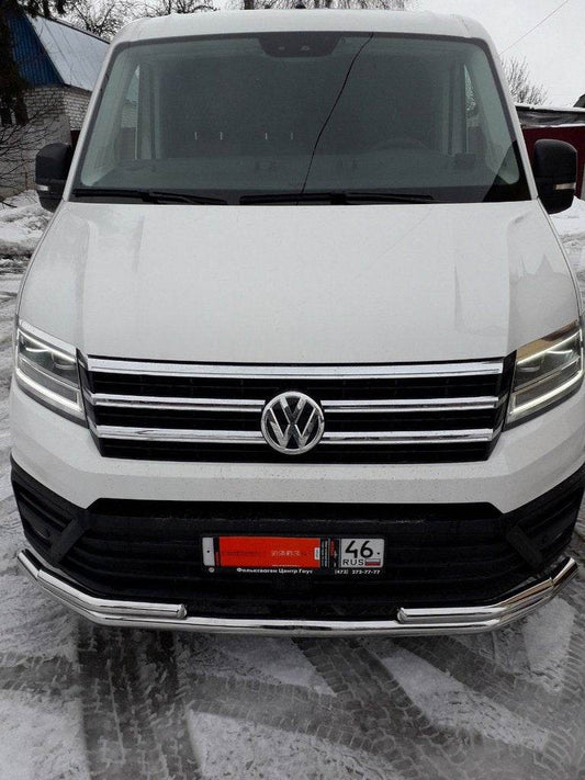 Front protection ST085 (stainless) for Volkswagen Crafter 2016- - Reelken Auto