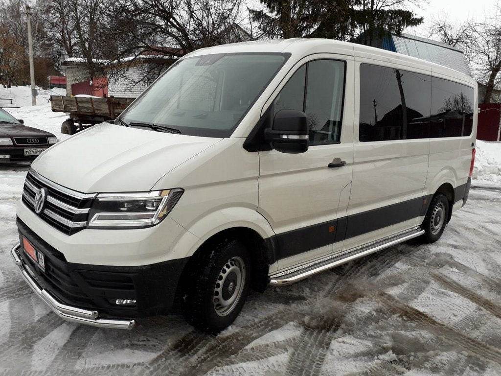 Front protection ST085 (stainless) for Volkswagen Crafter 2016- - Reelken Auto