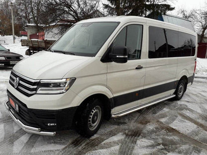 Front protection ST085 (stainless) for Volkswagen Crafter 2016- - Reelken Auto