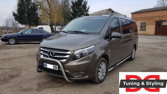The side tubes 2 PCs., stainless.) for Mercedes Vito / V-class W447 2014↗ year - image 2