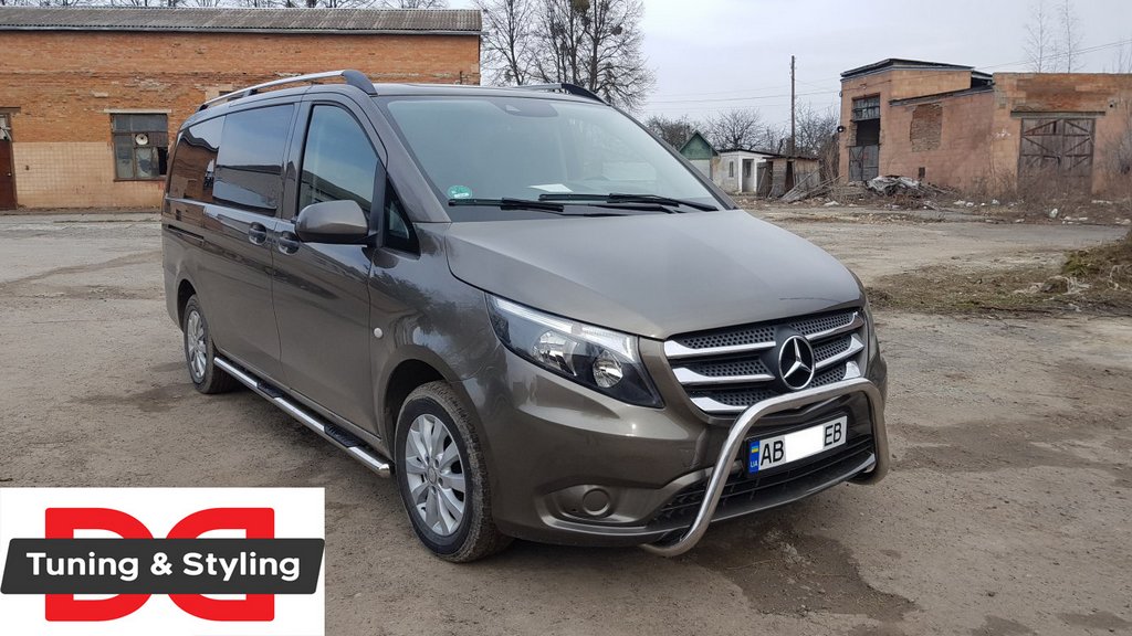 The side tubes 2 PCs., stainless.) for Mercedes Vito / V-class W447 2014↗ year - image 4