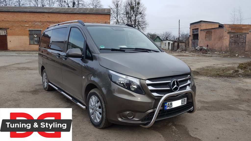 The side tubes 2 PCs., stainless.) for Mercedes Vito / V-class W447 2014↗ year - image 5