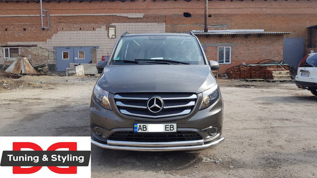 Front protection ST014 (stainless steel) for Mercedes Vito / V-class W447 2014↗ year - image 4
