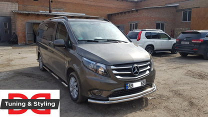 Front protection ST014 (stainless steel) for Mercedes Vito / V-class W447 2014↗ year - image 5
