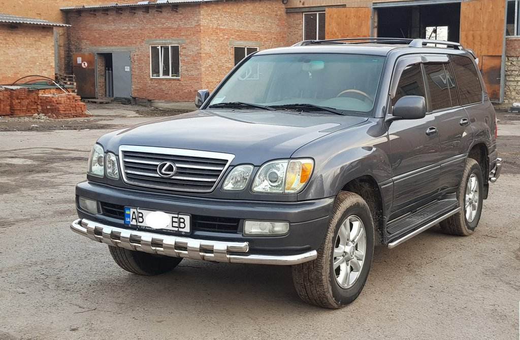 Front protection ST015 (stainless steel) for Lexus LX470 - Reelken Auto