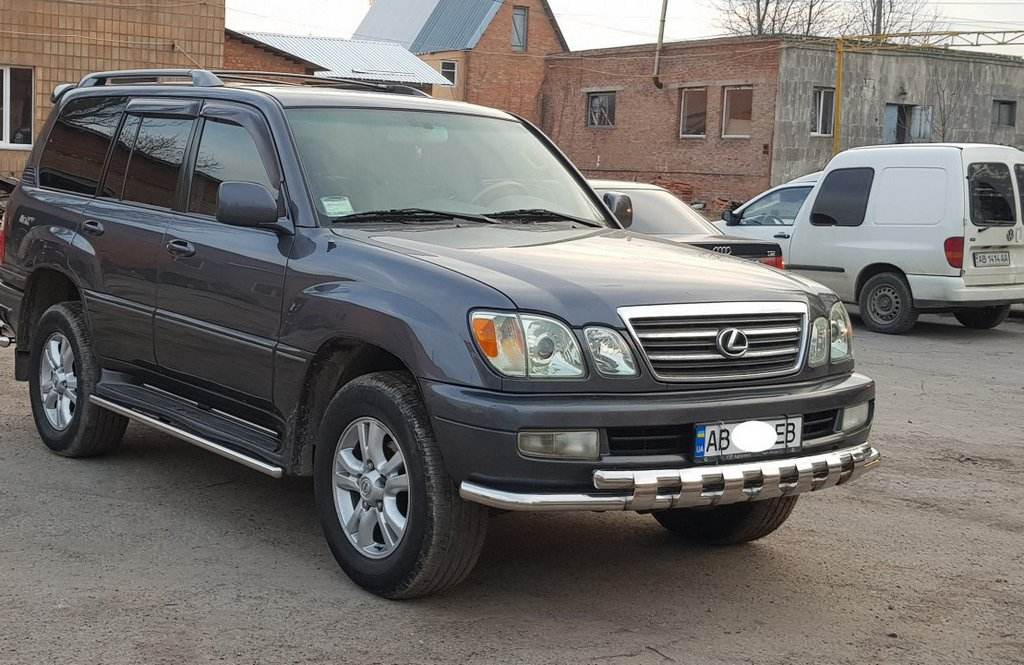 Front protection ST015 (stainless steel) for Lexus LX470 - Reelken Auto