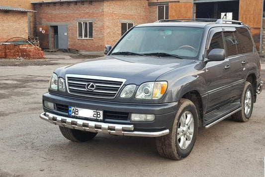 Front protection ST015 (stainless steel) for Lexus LX470 - Reelken Auto