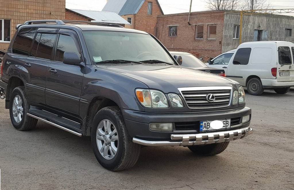 Front protection ST015 (stainless steel) for Lexus LX470 - Reelken Auto