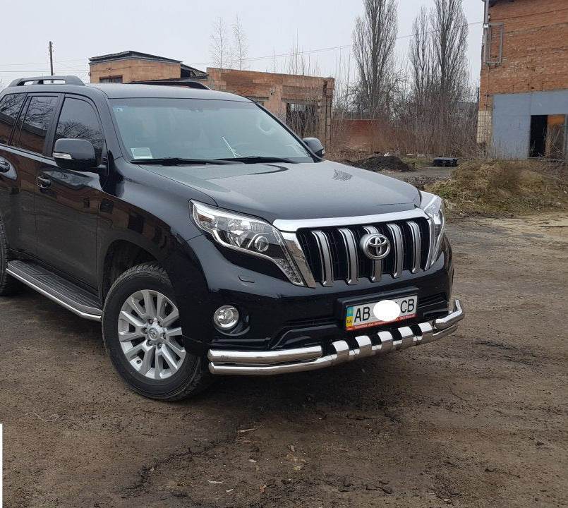 Front protection F3-31 (stainless steel) for Toyota Land Cruiser Prado 150 - Reelken Auto