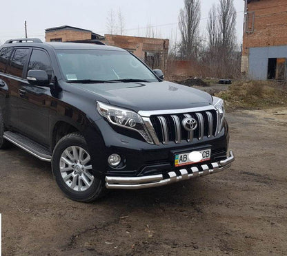 Front protection F3-31 (stainless steel) for Toyota Land Cruiser Prado 150 - Reelken Auto