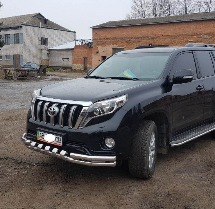 Front protection F3-31 (stainless steel) for Toyota Land Cruiser Prado 150 - Reelken Auto