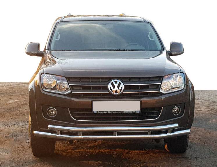 Front protection ST018-2 (stainless) for Volkswagen Amarok 2010-2022 - Reelken Auto