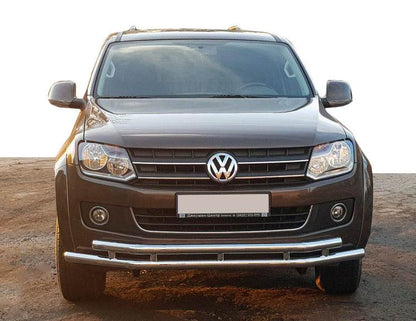 Front protection ST018-2 (stainless) for Volkswagen Amarok 2010-2022 - Reelken Auto