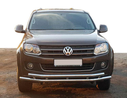 Front protection ST018-2 (stainless) for Volkswagen Amarok 2010-2022 - Reelken Auto