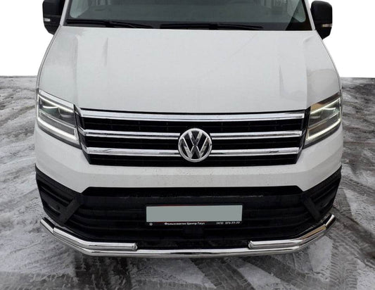Front protection ST085 (stainless) for Volkswagen Crafter 2016- - Reelken Auto