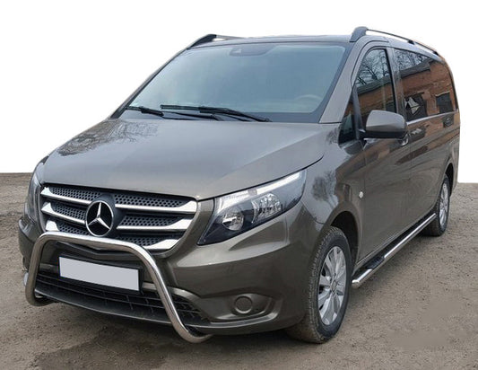 The side tubes 2 PCs., stainless.) for Mercedes Vito / V-class W447 2014↗ year - image 1