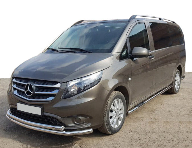 Front protection ST014 (stainless steel) for Mercedes Vito / V-class W447 2014↗ year - image 1