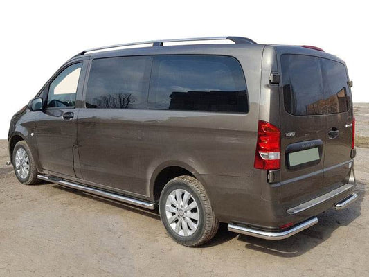 Back protection corners AK003 (stainless) for Mercedes Vito / V-class W447 2014↗ year - Reelken Auto