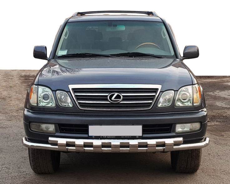 Front protection ST015 (stainless steel) for Lexus LX470 - Reelken Auto