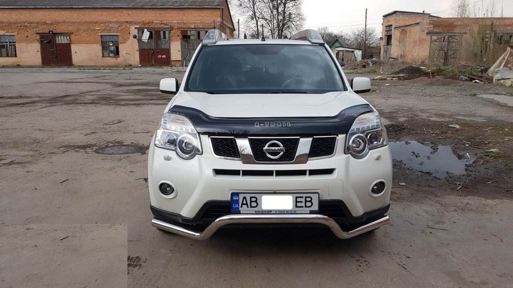 Front protection ST007 (stainless steel) for Nissan X-trail T31 2007-2014 - Reelken Auto
