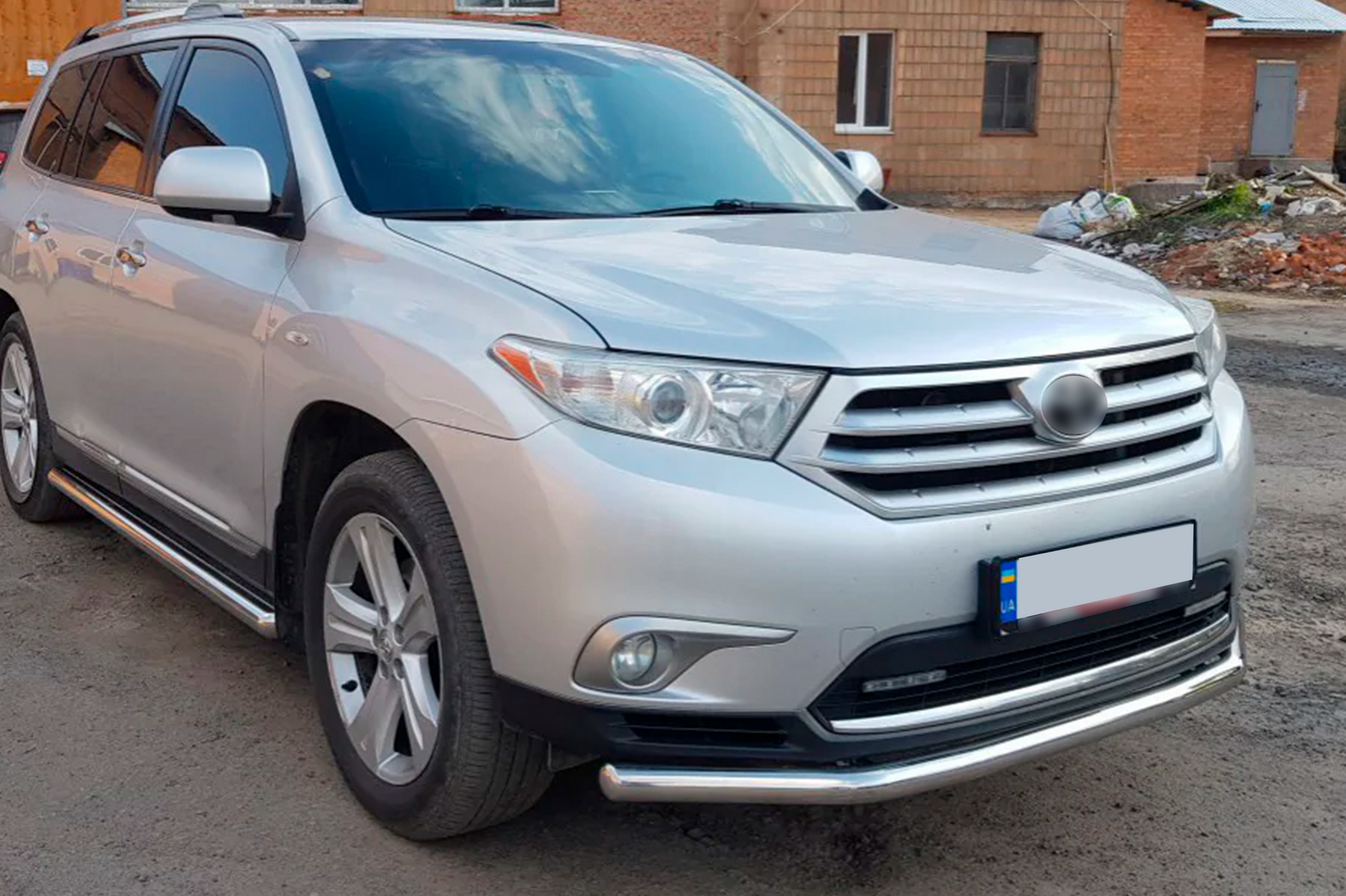 Front Bull Bar ST008 (2010-2013, Stainless Steel) for Toyota Highlander 2008-2013 - image 3