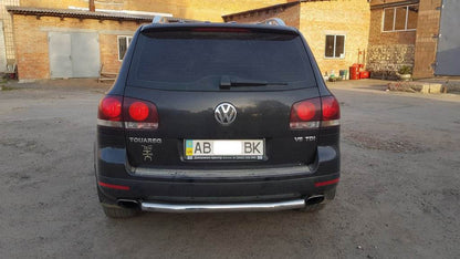 Rear protection AK002 (2 pcs., stainless steel) for Volkswagen Touareg 2002-2010 - Reelken Auto