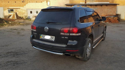 Rear protection AK002 (2 pcs., stainless steel) for Volkswagen Touareg 2002-2010 - Reelken Auto