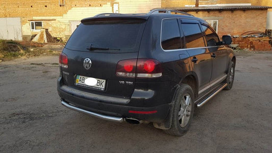 Rear protection AK002 (2 pcs., stainless steel) for Volkswagen Touareg 2002-2010 - Reelken Auto