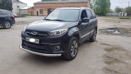 Front protection ST008 (stainless steel) for Chery Tiggo 3 - Reelken Auto