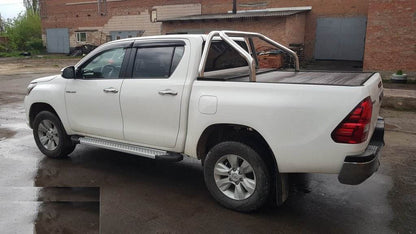 Side sills Allmond Grey (2 pieces, aluminum) for Toyota Hilux 2015↗ - Reelken Auto